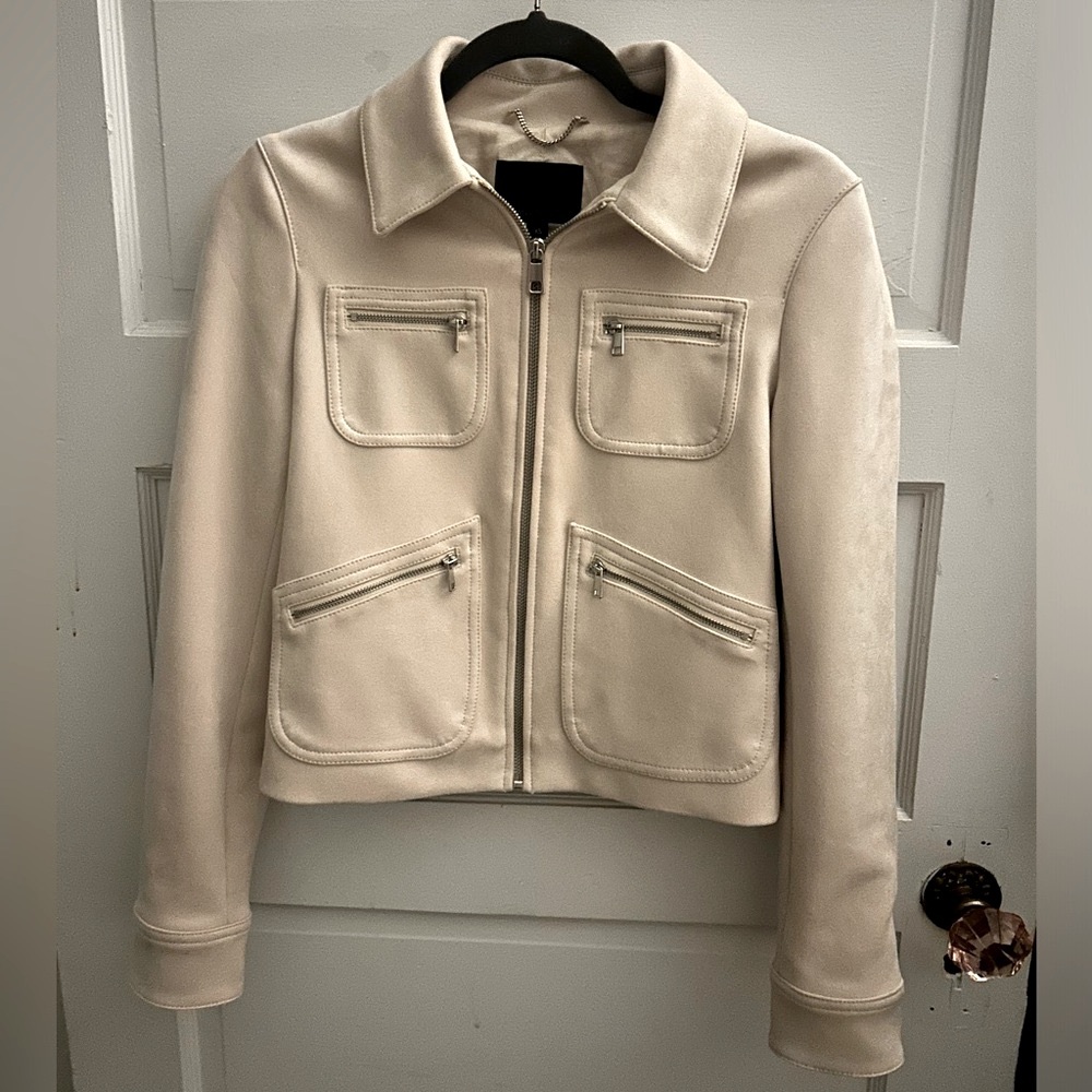 Banana Republic NWOT Vanilla Suede Moto Jacket